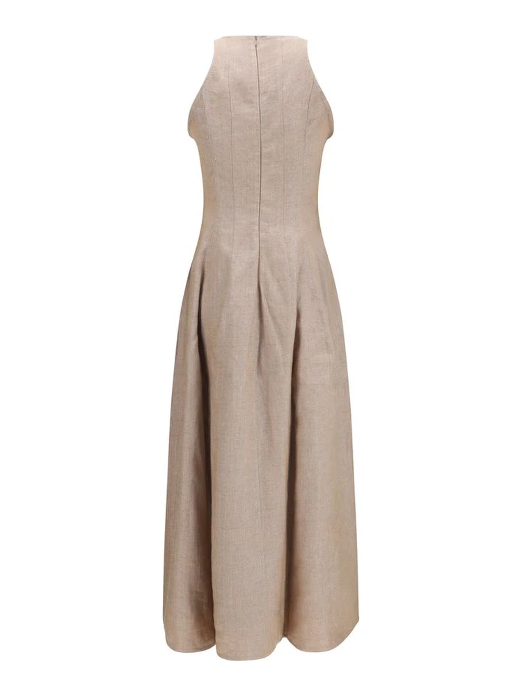 Beige Linen Casual Dress alternative