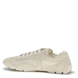Beige Calf Leather Bos Taurus Sneakers