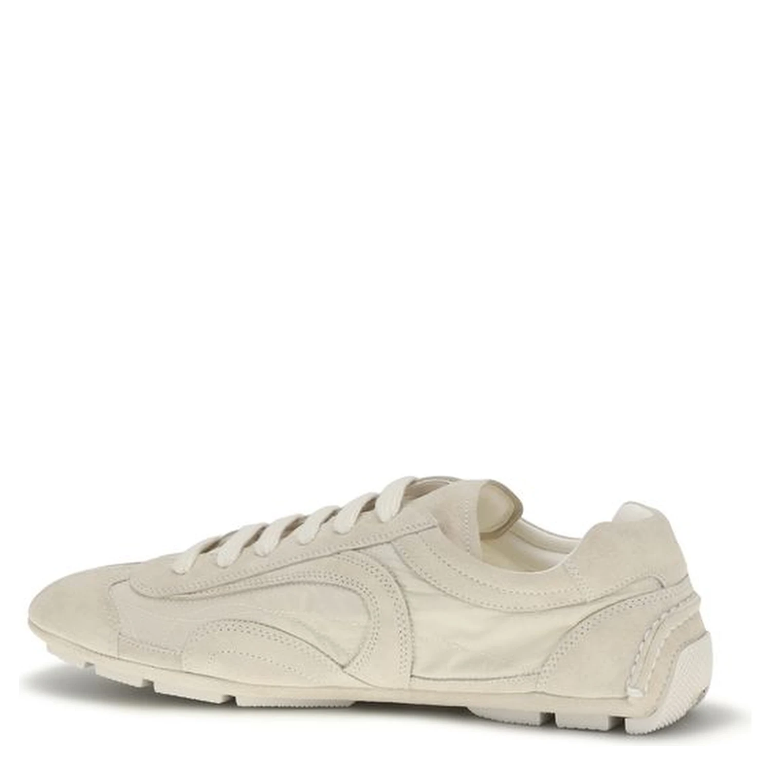 Beige Calf Leather Bos Taurus Sneakers
