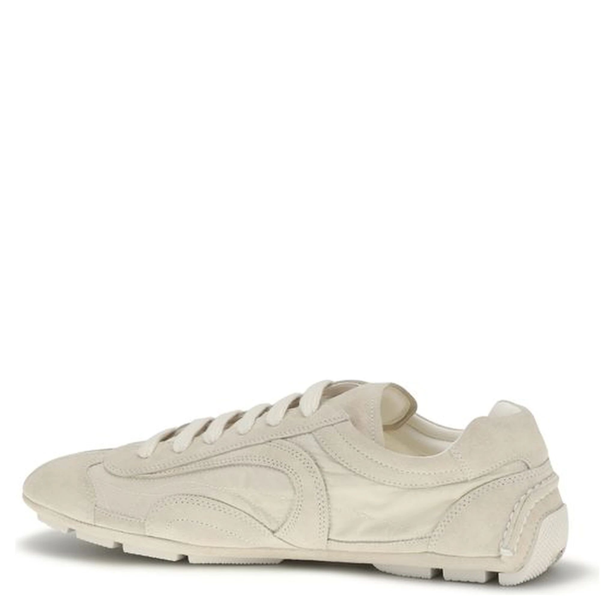 Beige Calf Leather Bos Taurus Sneakers