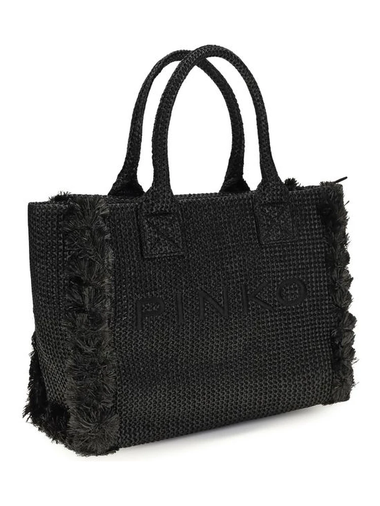 Black Raffia Shoulder Bag alternative