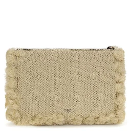 Beige Polypropylene Shoulder Bag
