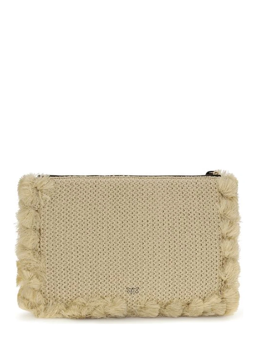 Beige Polypropylene Shoulder Bag