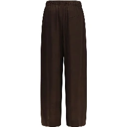 Brown Acetate Casual Pants