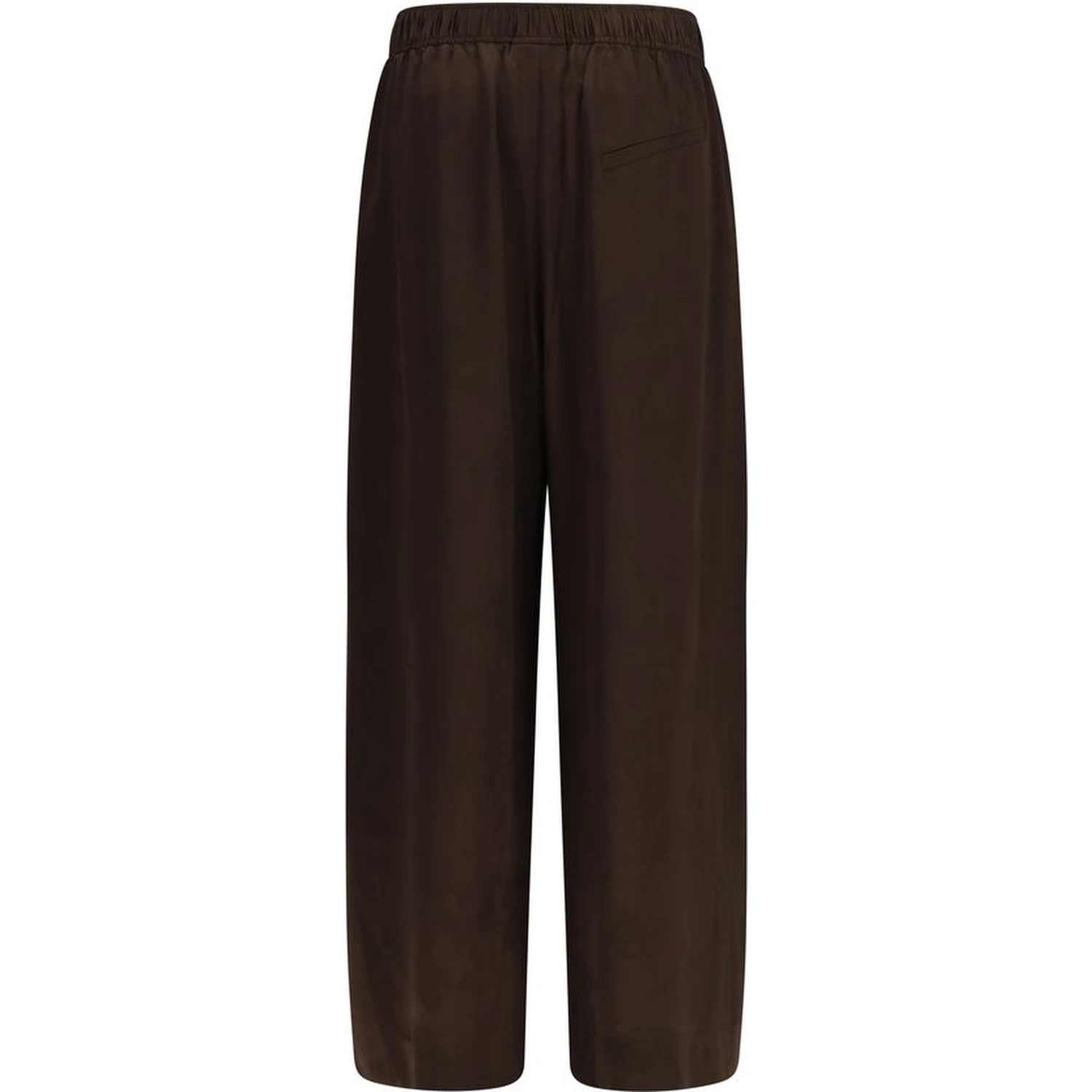 Brown Acetate Casual Pants