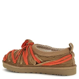 Multicolor Suede Leather Strap-On Sandals