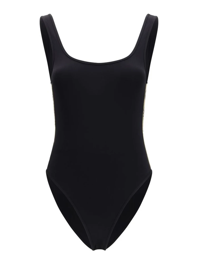 Black Polyamide One-Piece Swimsuit