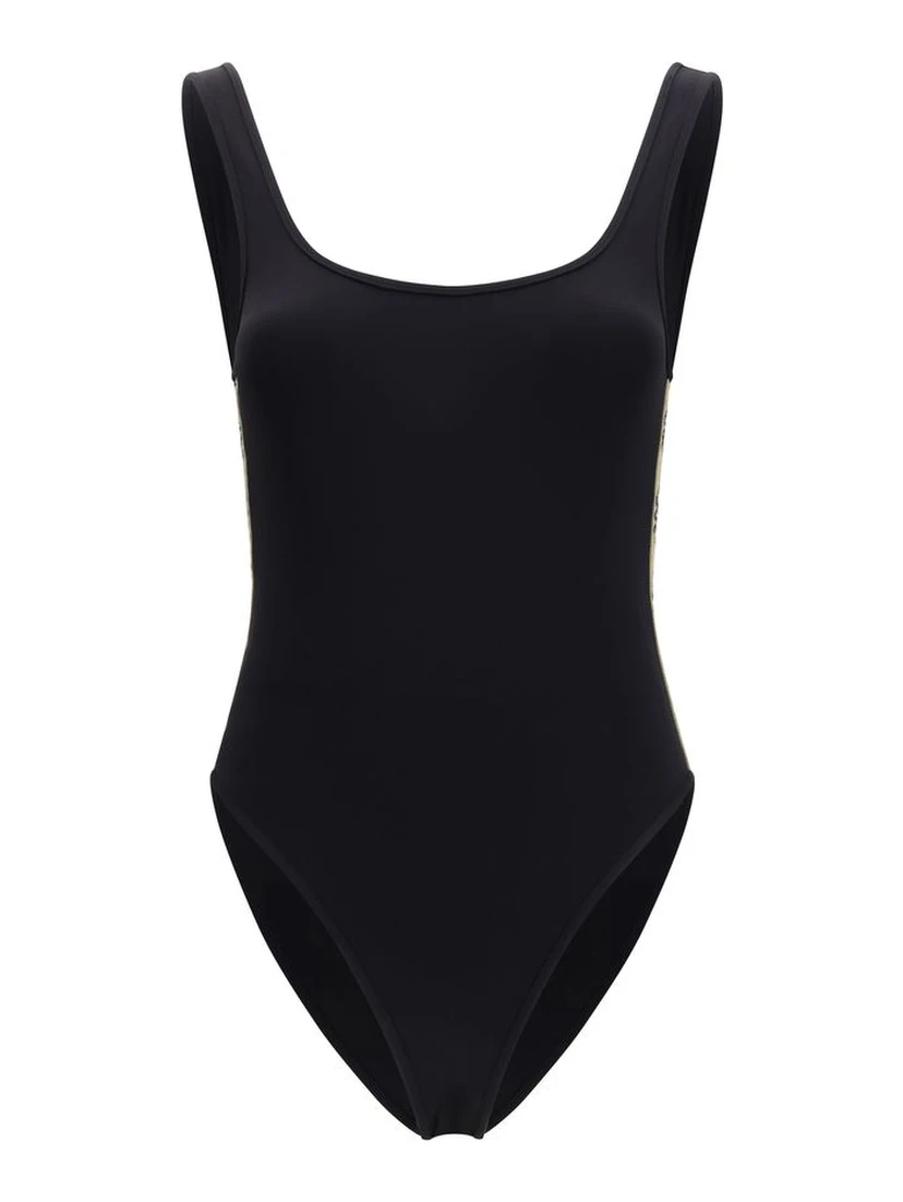 Black Polyamide One-Piece Swimsuit