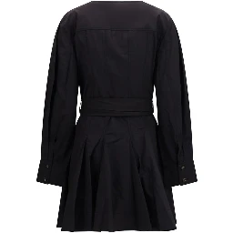 Black Cotton Casual Dress
