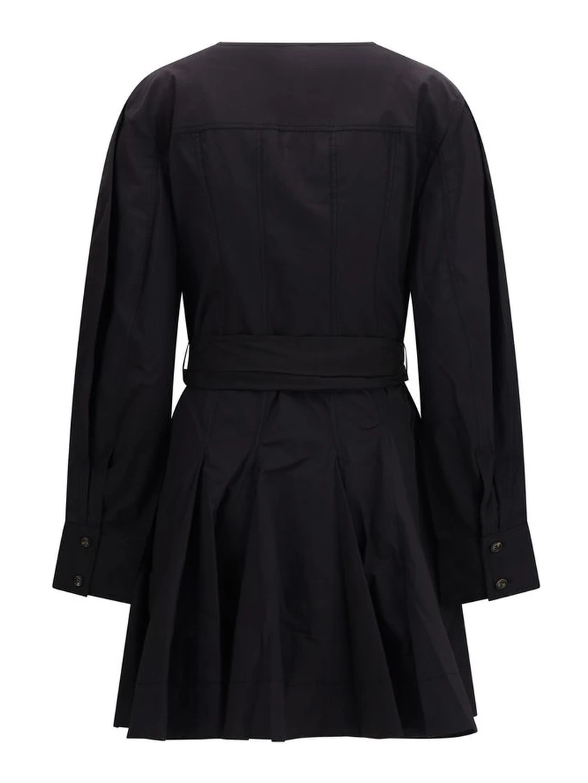 Black Cotton Casual Dress