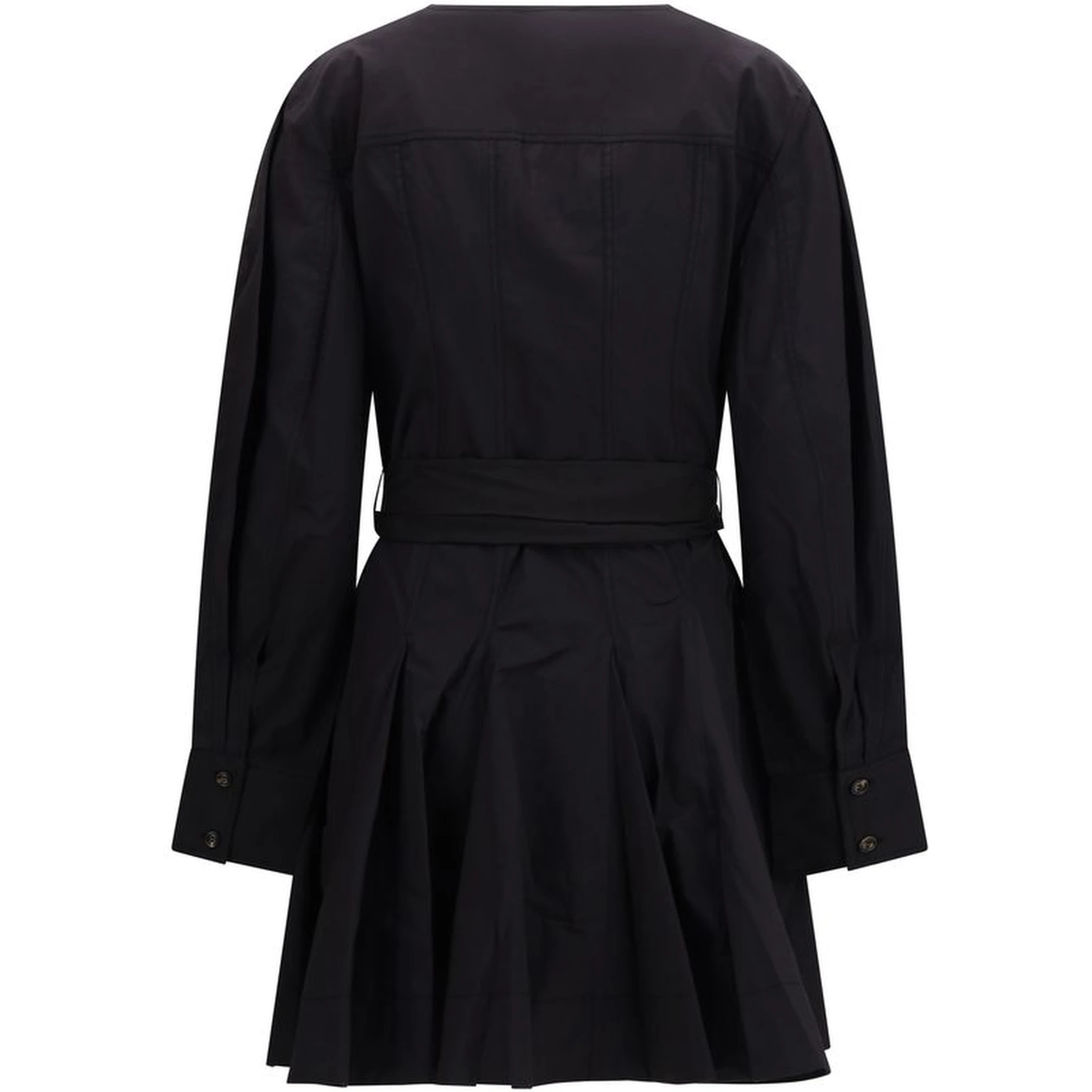 Black Cotton Casual Dress