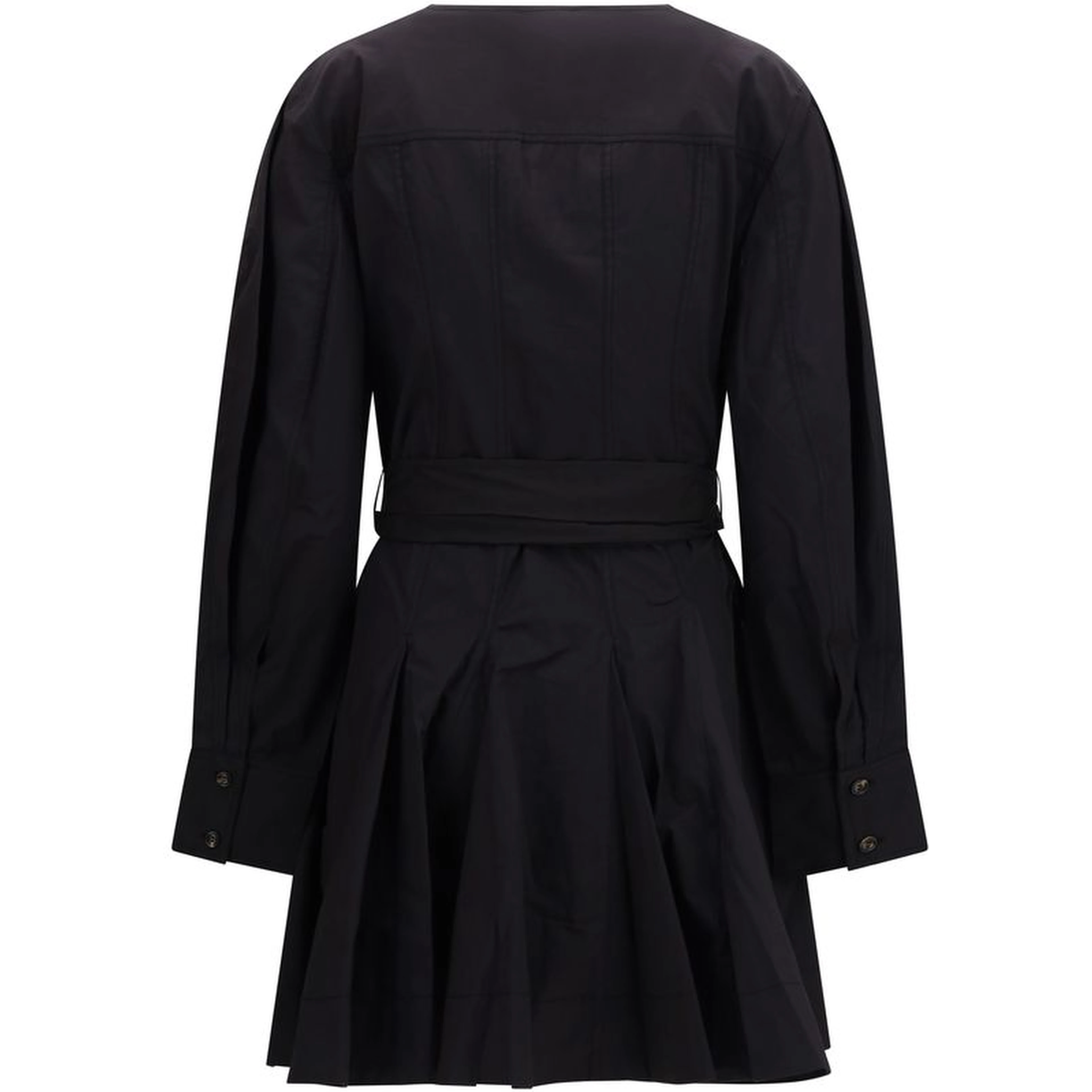 Black Cotton Casual Dress