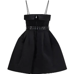 Black Polyester Casual Dress