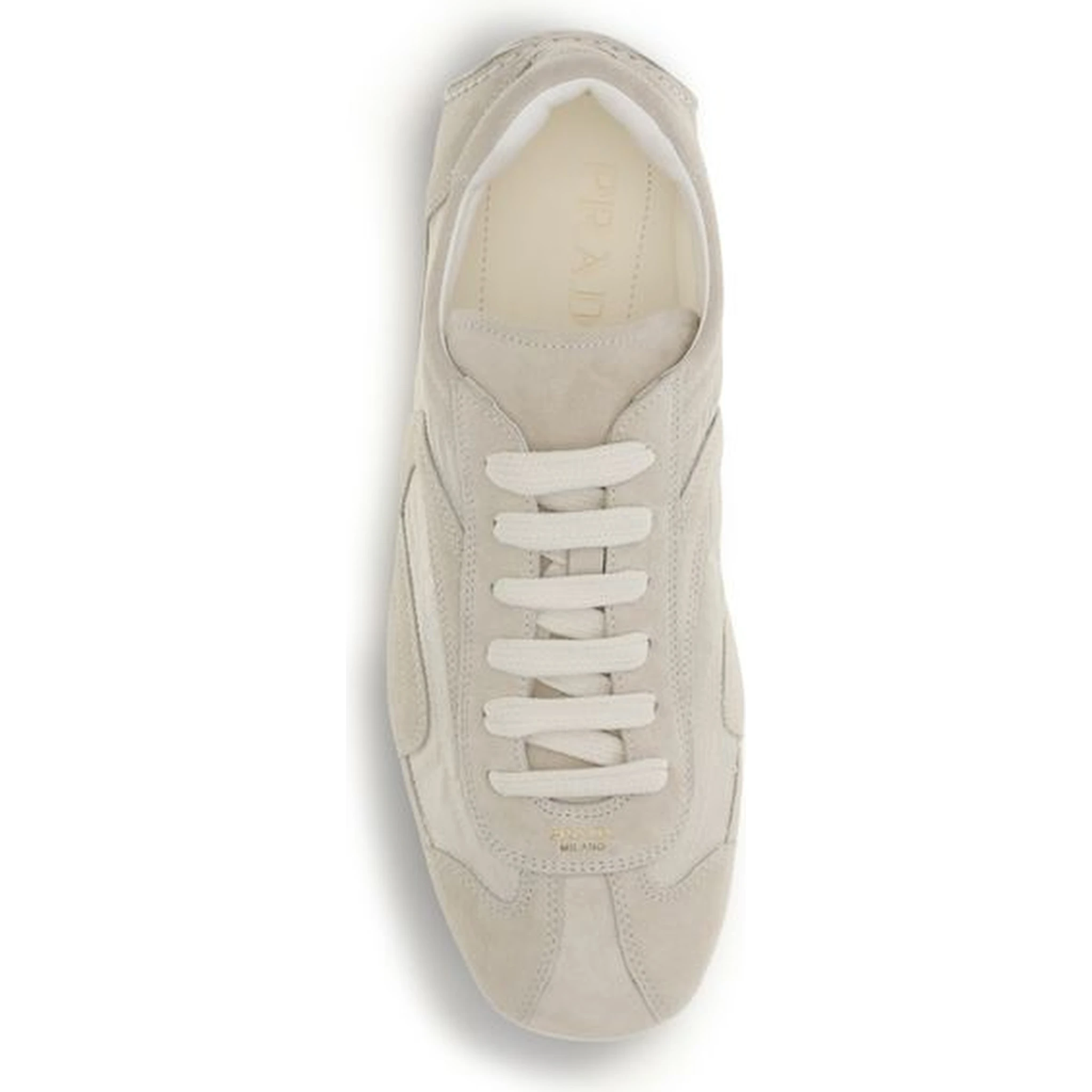Beige Calf Leather Bos Taurus Sneakers