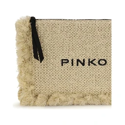 Beige Polypropylene Shoulder Bag