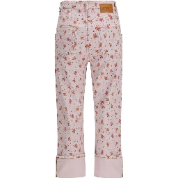 Multicolor Cotton Casual Pants