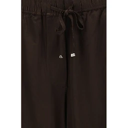 Brown Acetate Casual Pants