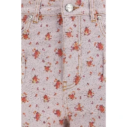 Multicolor Cotton Casual Pants