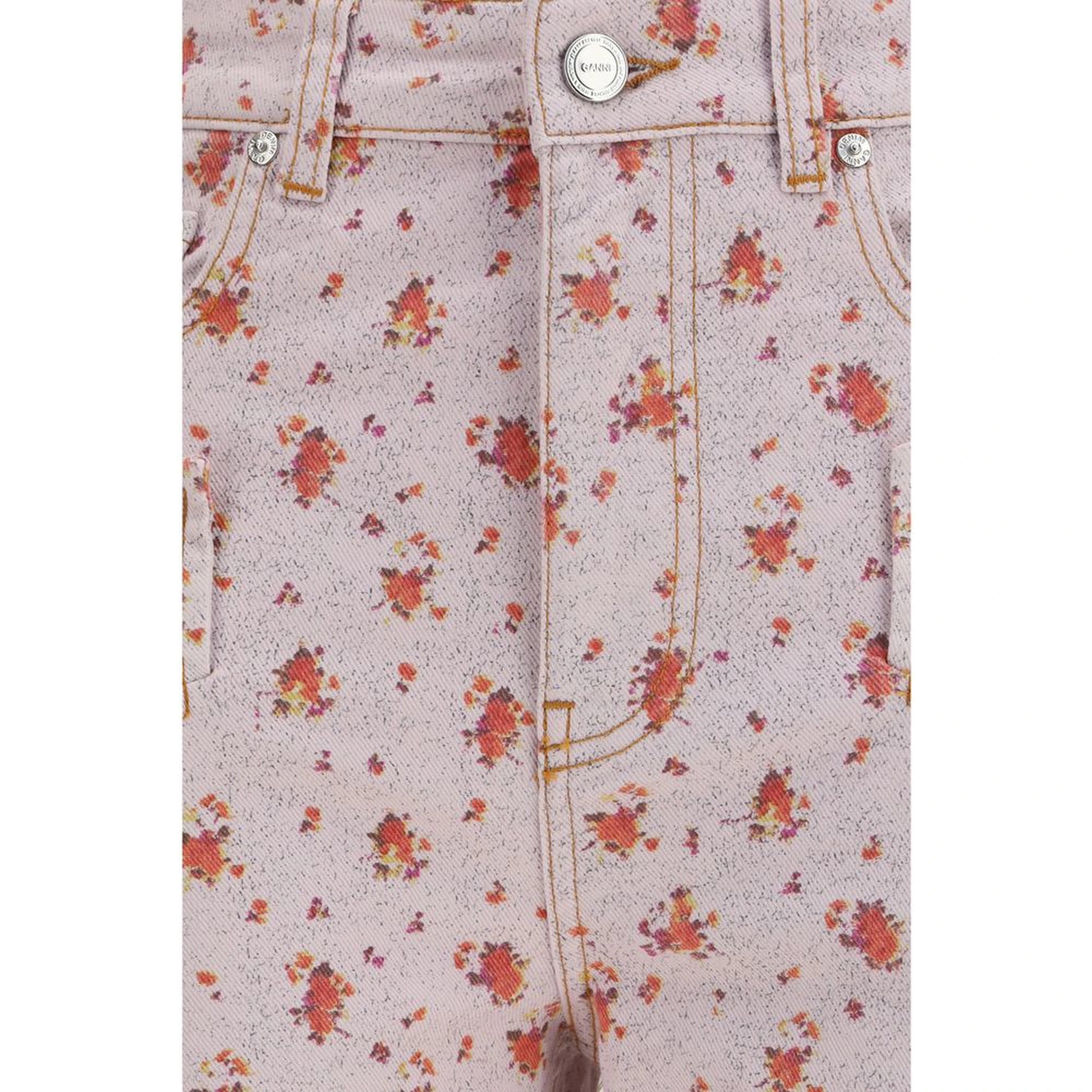Multicolor Cotton Casual Pants