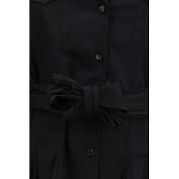 Black Cotton Casual Dress