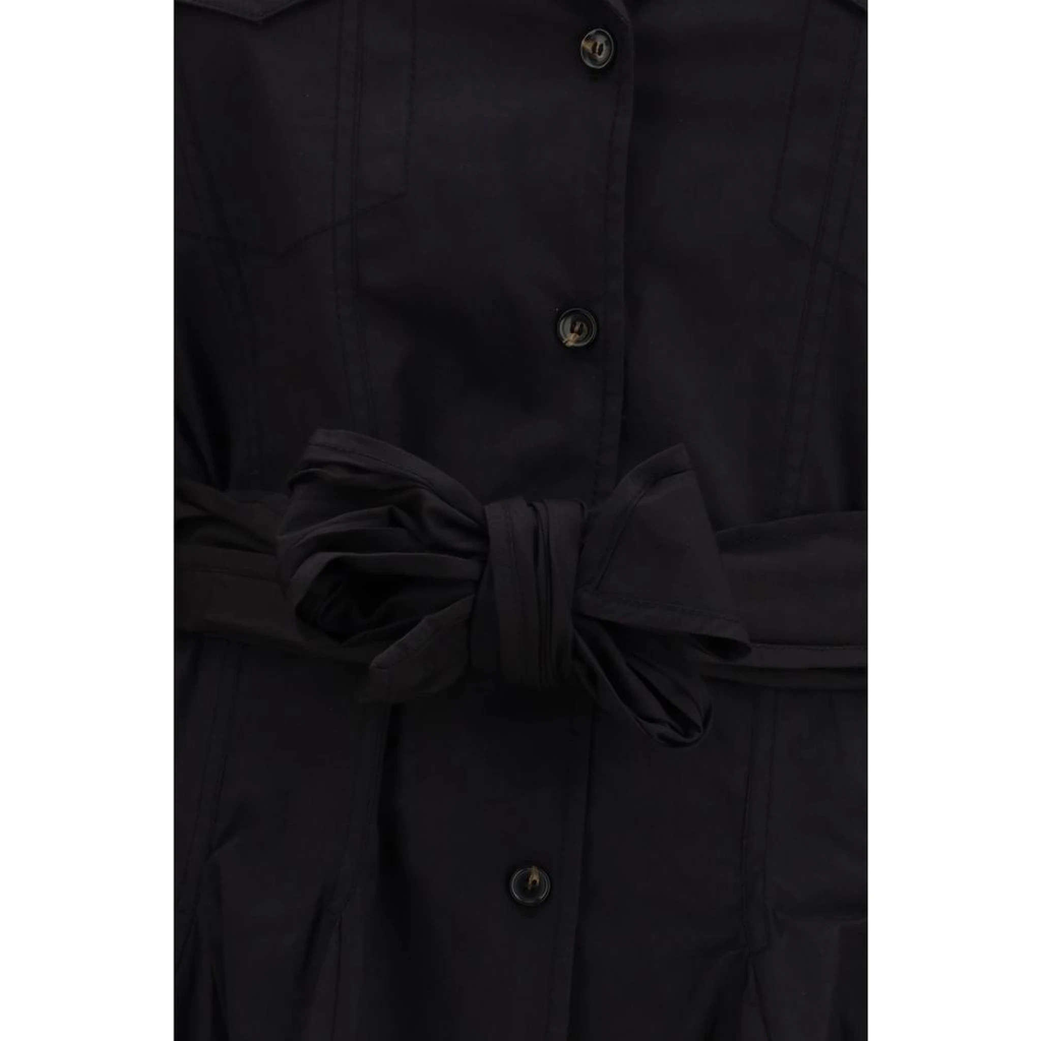 Black Cotton Casual Dress