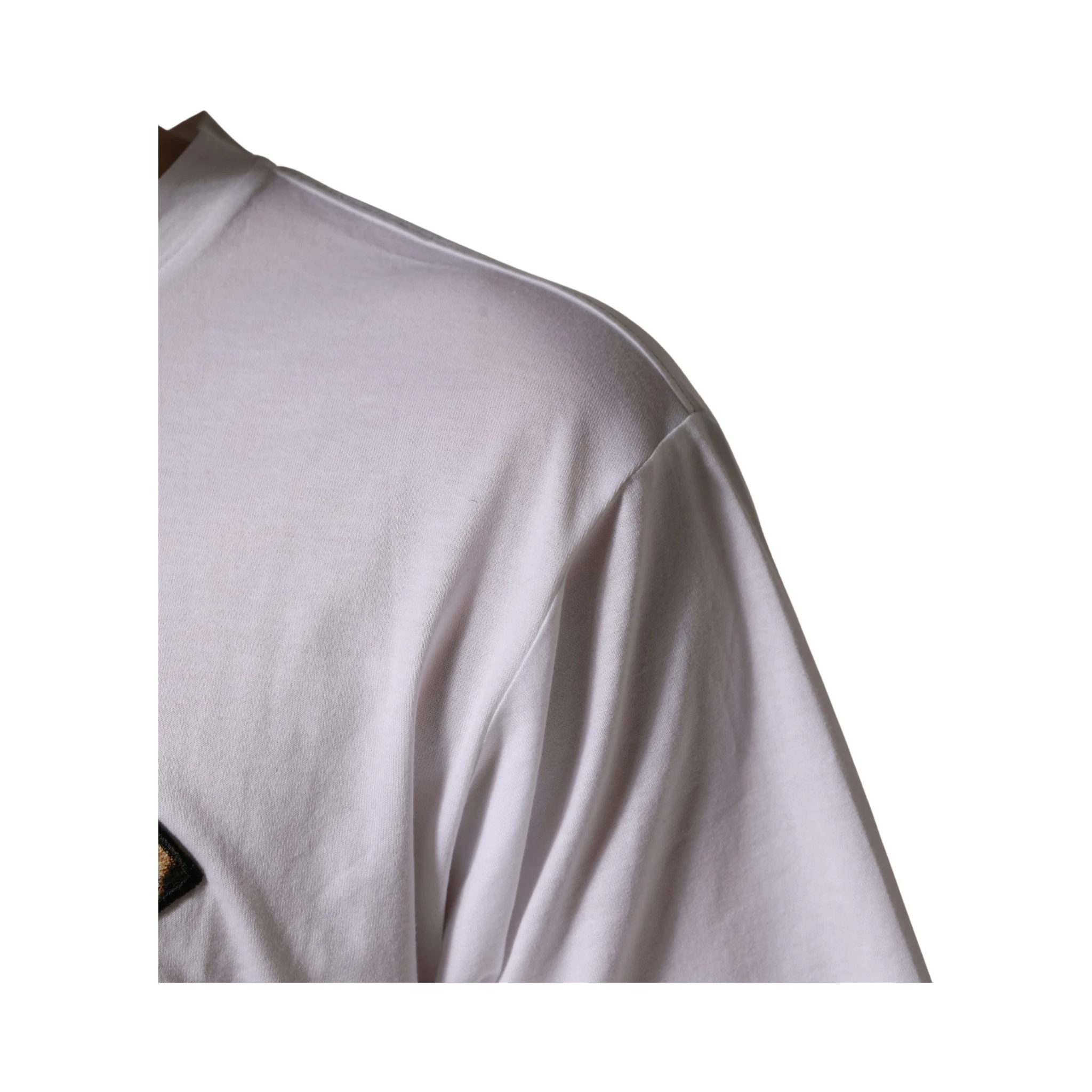 White Leopard Print DG Logo MenCotton T-shirt