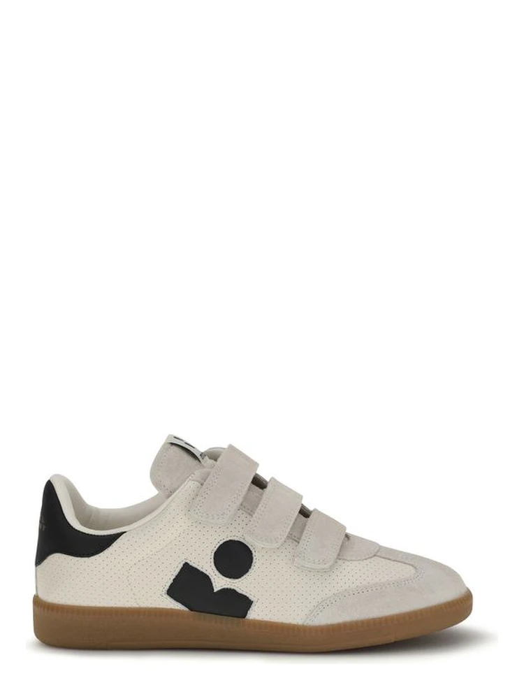 Beige Calf Leather Bos Taurus Low Top Sneakers