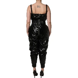Black Sleeveless Romper Jumpsuit Dress