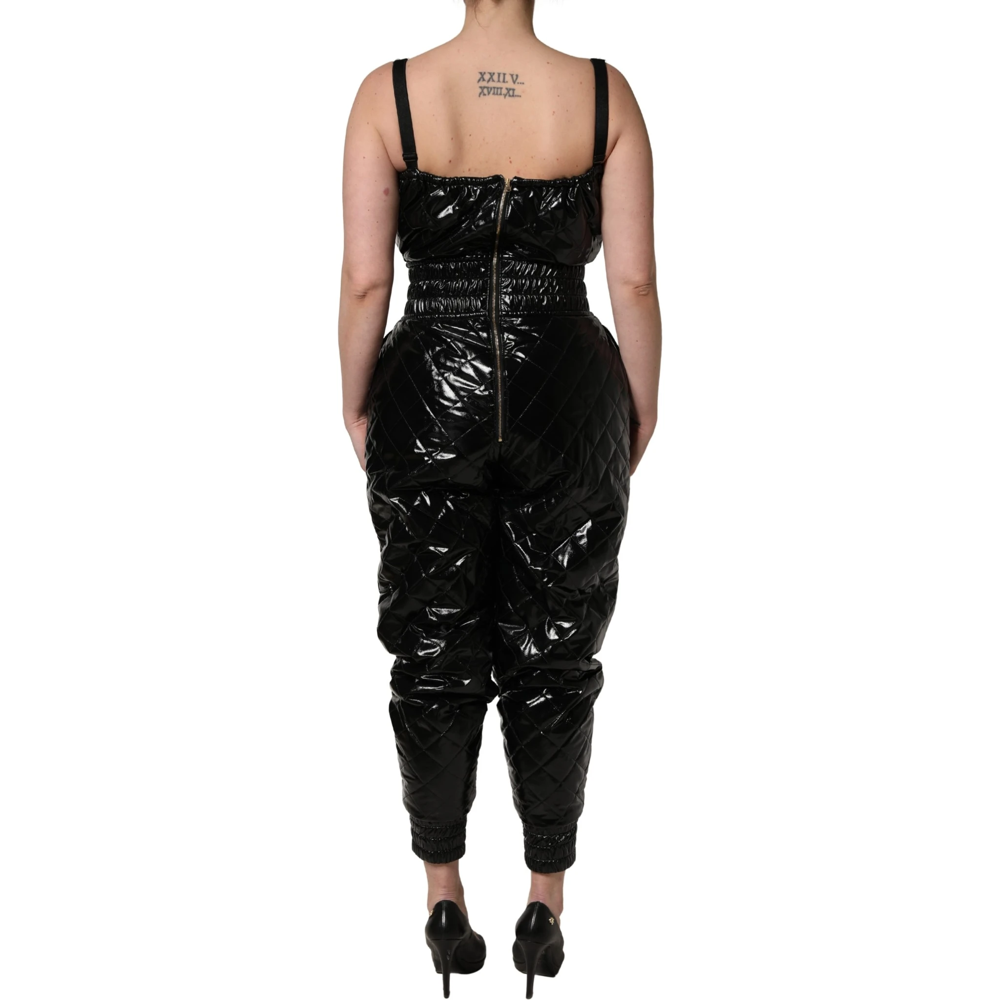 Black Sleeveless Romper Jumpsuit Dress
