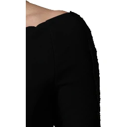 Black Silk Button Bodice Sheath Maxi Dress