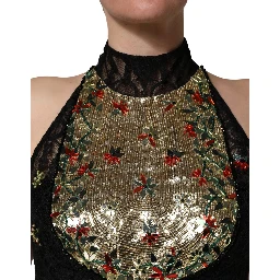 Black Sequin Embellished Sheath Mini Dress