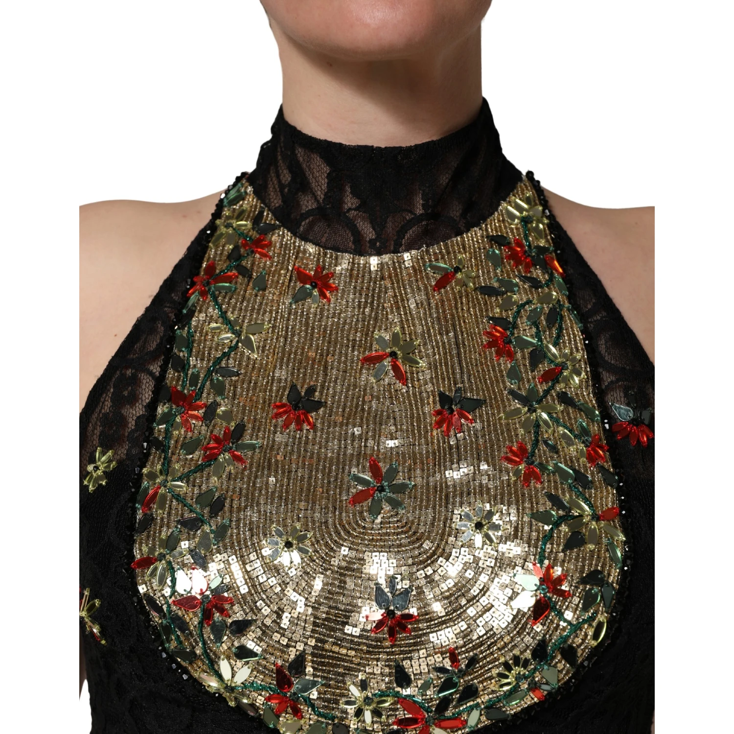Black Sequin Embellished Sheath Mini Dress