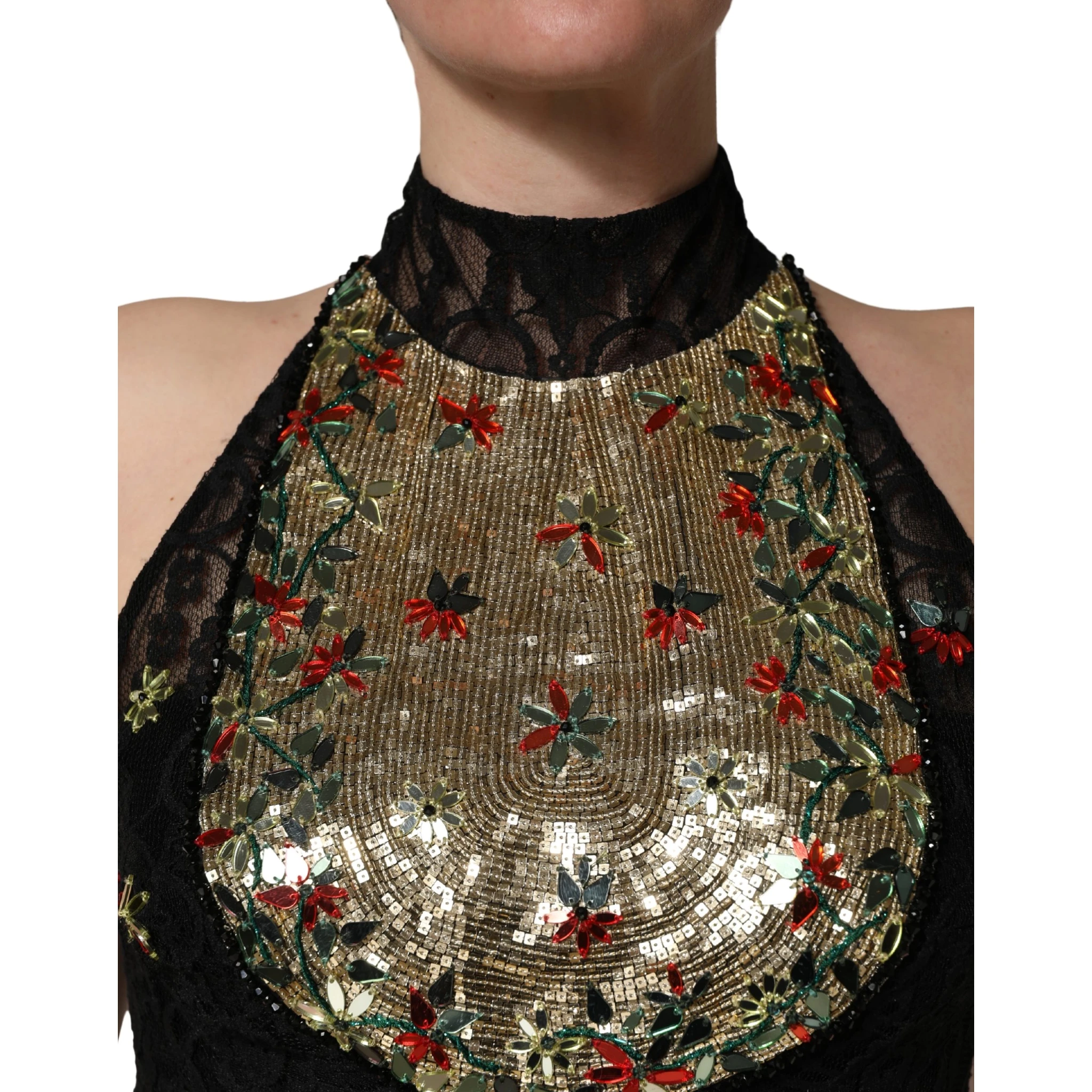 Black Sequin Embellished Sheath Mini Dress