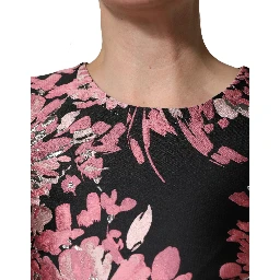 Multicolor Floral Brocade A-line Mini Dress