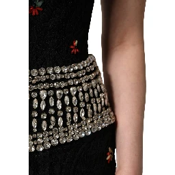Black Sequin Embellished Sheath Mini Dress