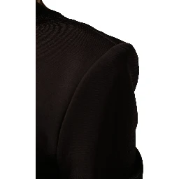 Brown Turtleneck Jersey Long Maxi Dress