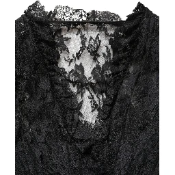 Black Lace A-line Long Evening Gown Dress