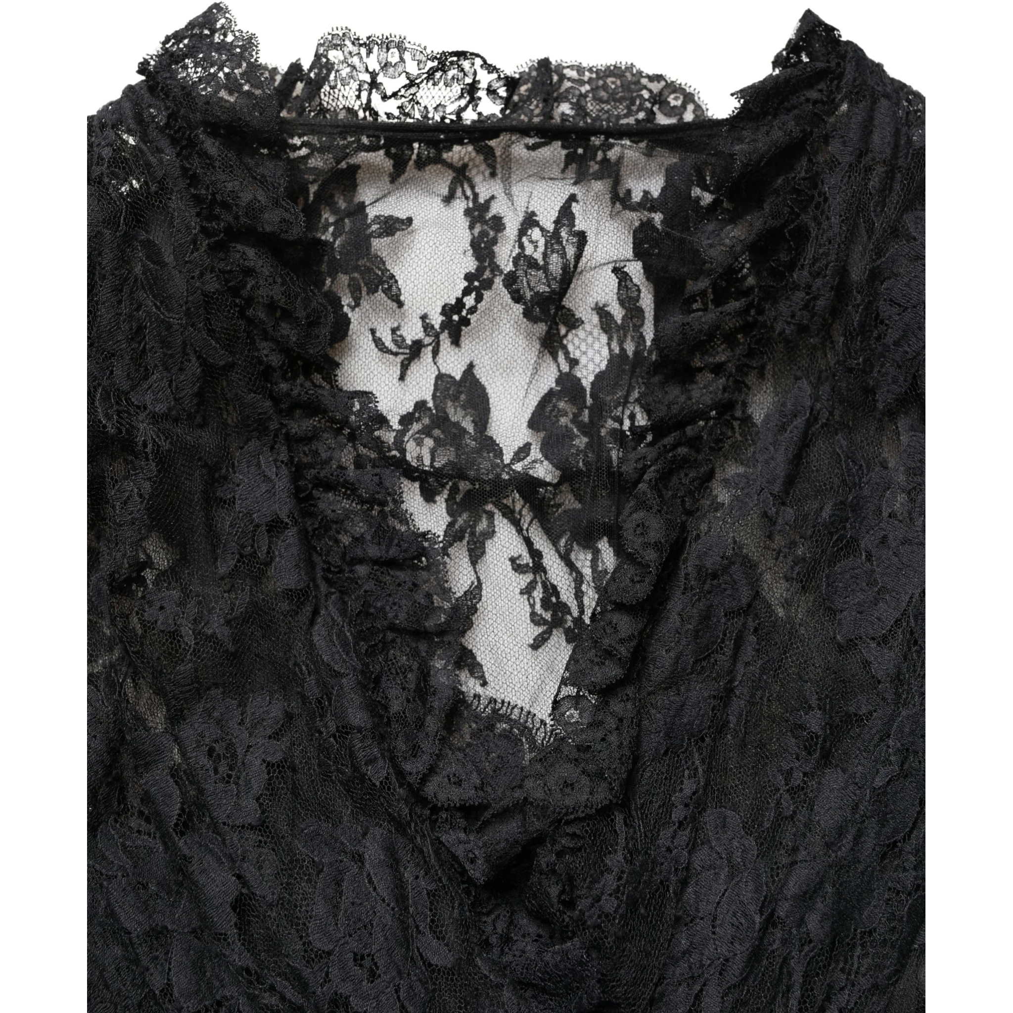 Black Lace A-line Long Evening Gown Dress