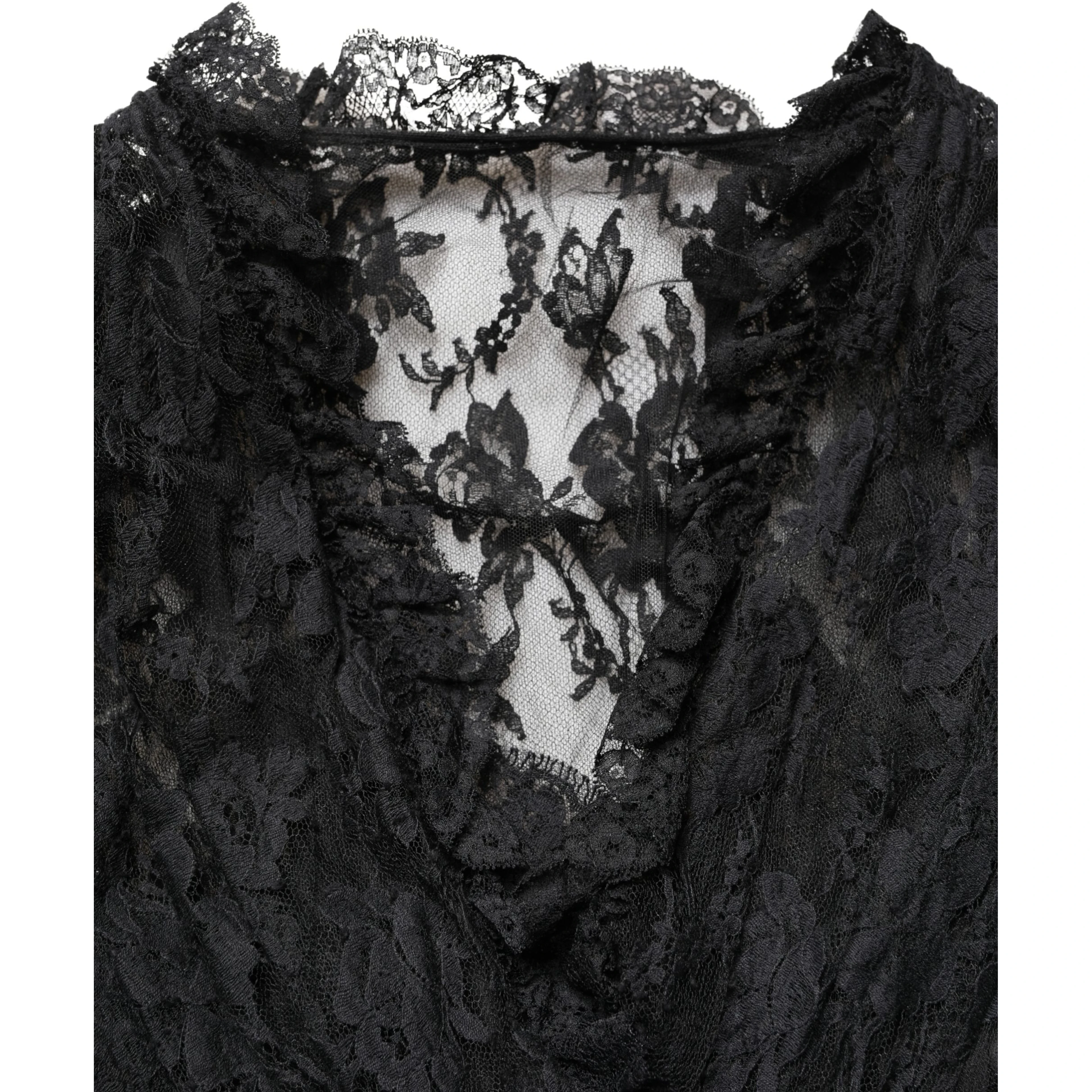 Black Lace A-line Long Evening Gown Dress