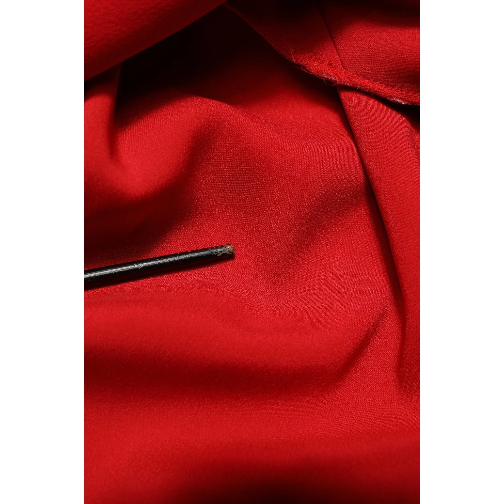 Red Corset Lace Bodice Draped Long Gown Dress