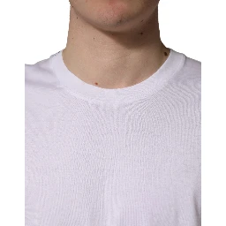 White Oversized Cotton Men Crew Neck T-shirt