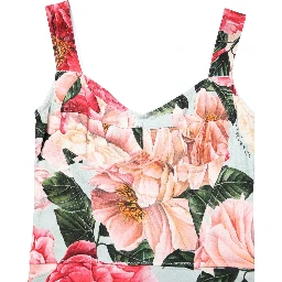 Multicolor Floral Print Viscose Sheath Dress