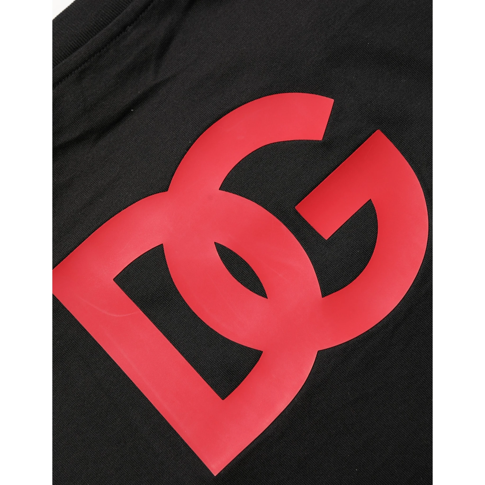 Black Cotton Jersey Logo Patch Crew Neck T-shirt