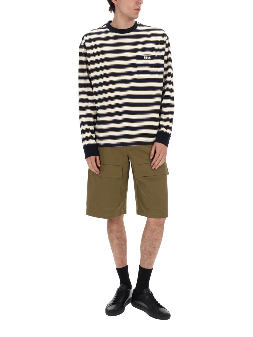 SHORTS IN COTONE CON PATCH LOGO