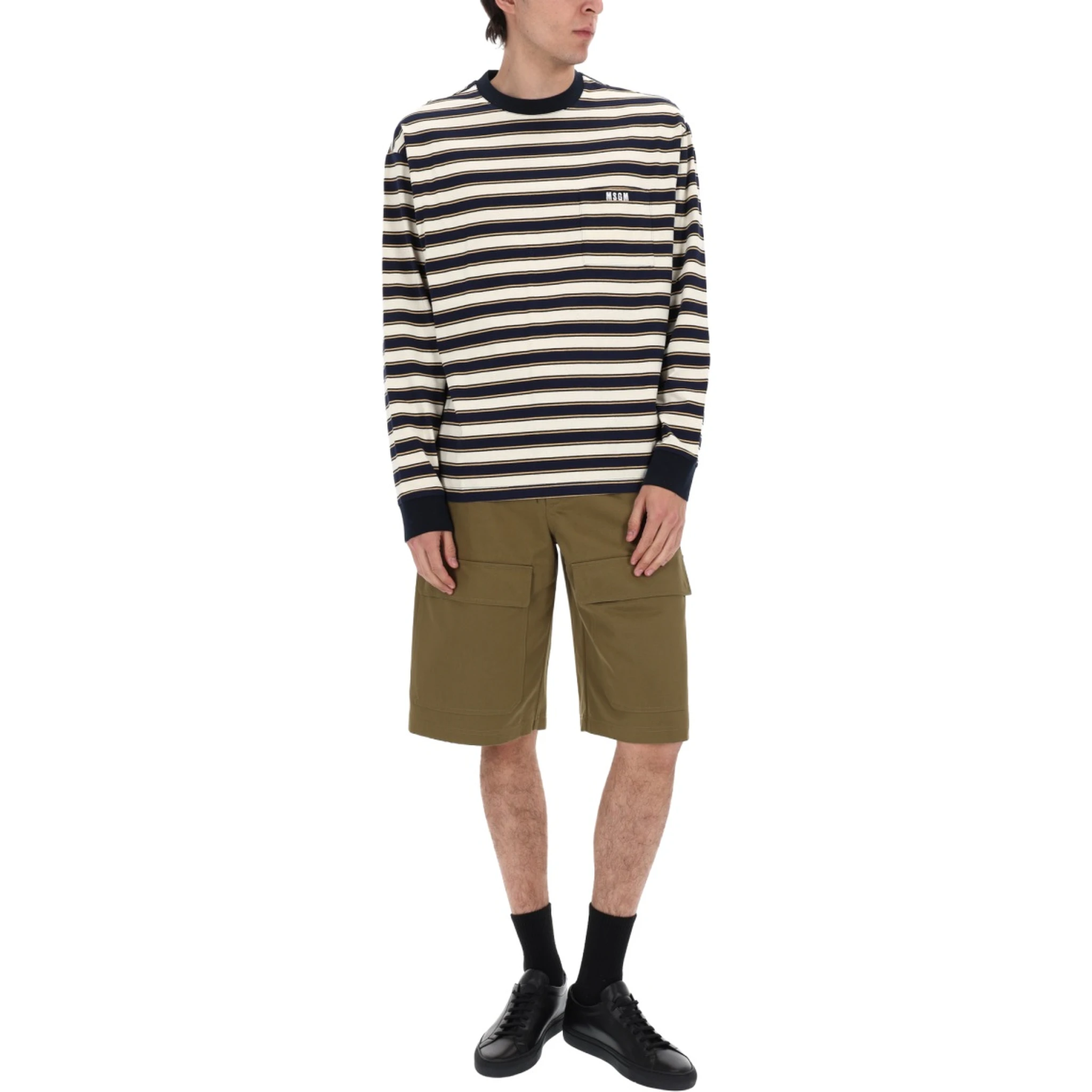 SHORTS IN COTONE CON PATCH LOGO