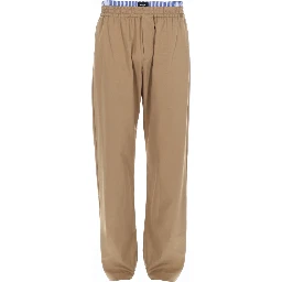 PANTALONE IN COTONE CON DOPPIO ELASTICO