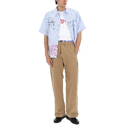 PANTALONE IN COTONE CON DOPPIO ELASTICO