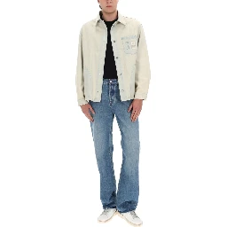 GIACCA IN DENIM CON TASCA RICAMATA
