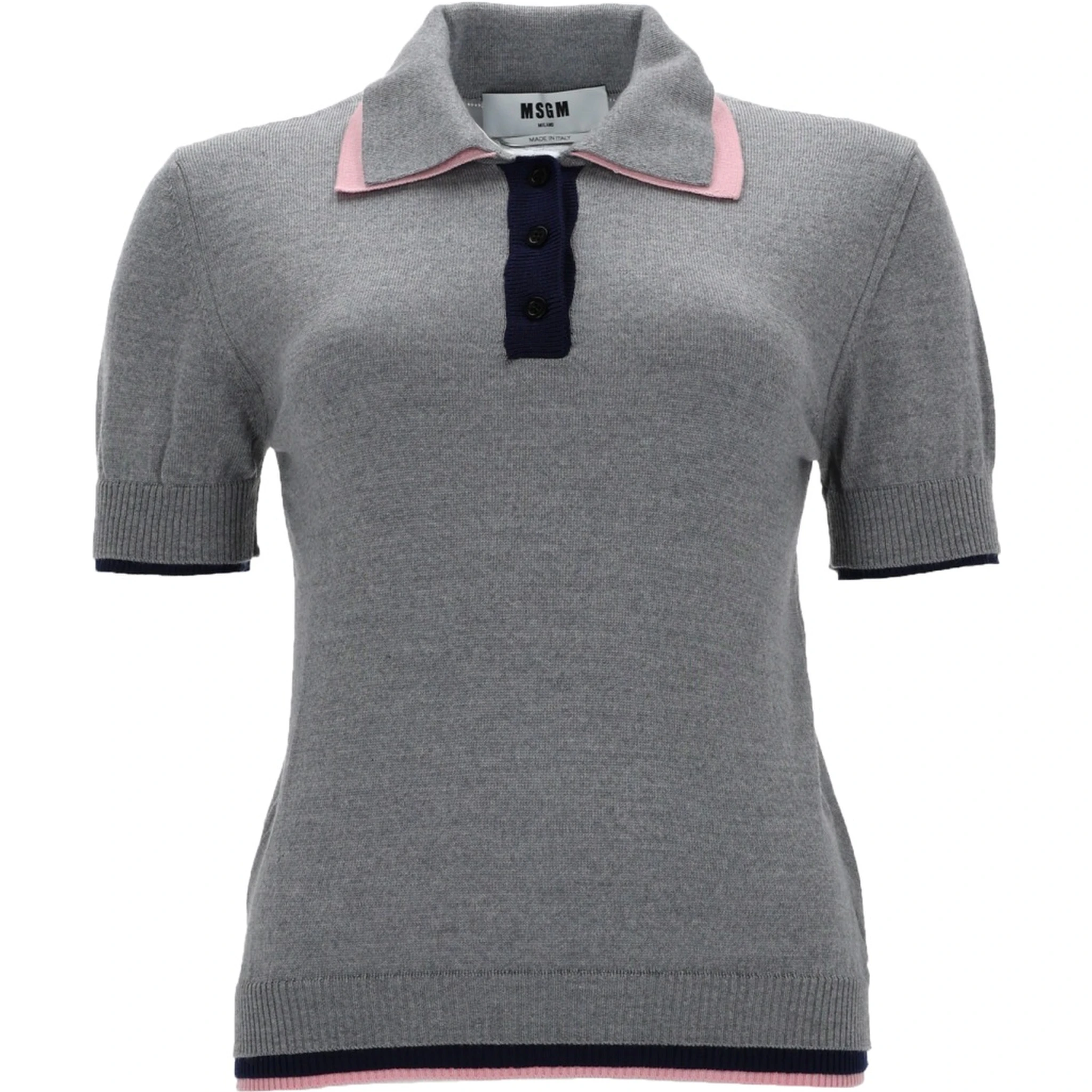 POLO IN LANA CON DOPPIO BORDO