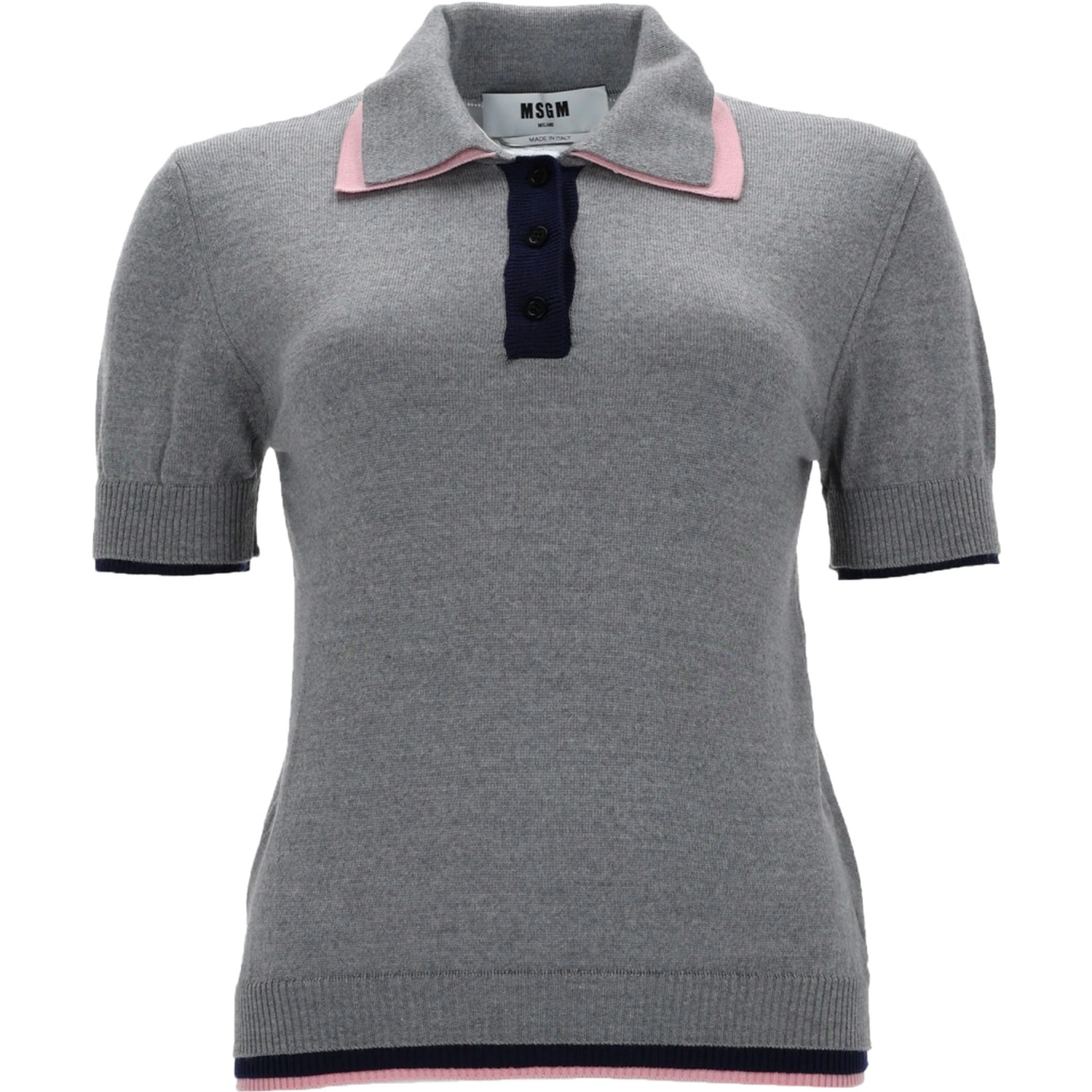 POLO IN LANA CON DOPPIO BORDO